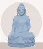 Product image 1 of the product “Seated Buddha made of Riverstone in Bhumisparsha - gesture of touching the earth. 82cm height. ”
